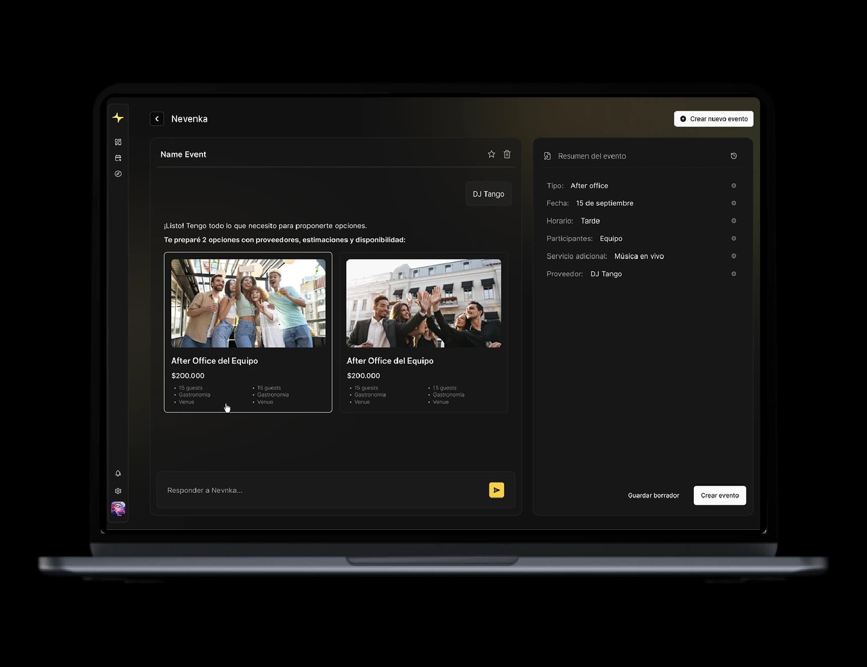 Get a proposal in 20 sec